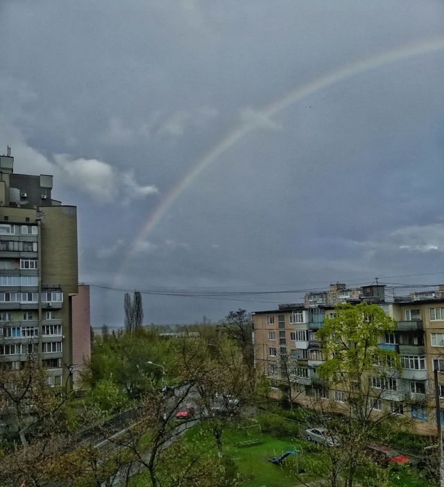 Ukraine 🇺🇦 trevelUK city Beytiful rainbow 🌈