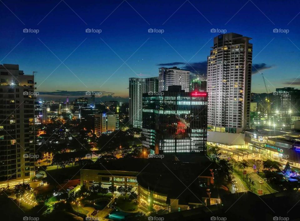 Cebu Business Park at Night