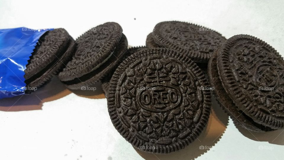 Oreo cookies closeup