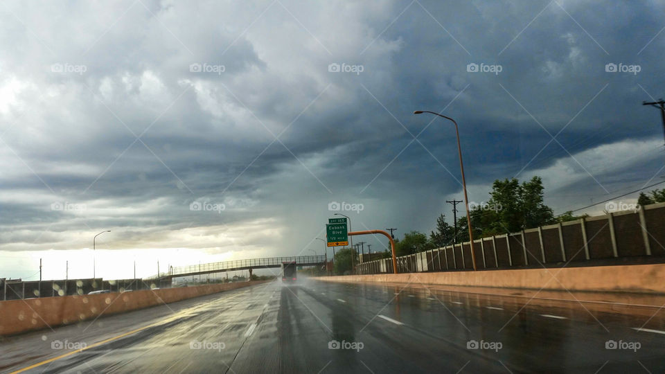 Thunderstorm clearing, Albuquerque NM