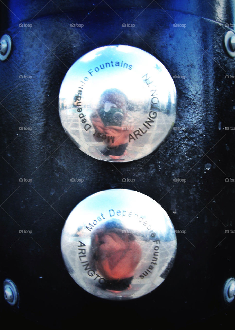 Double Pool Shower Knob Reflection