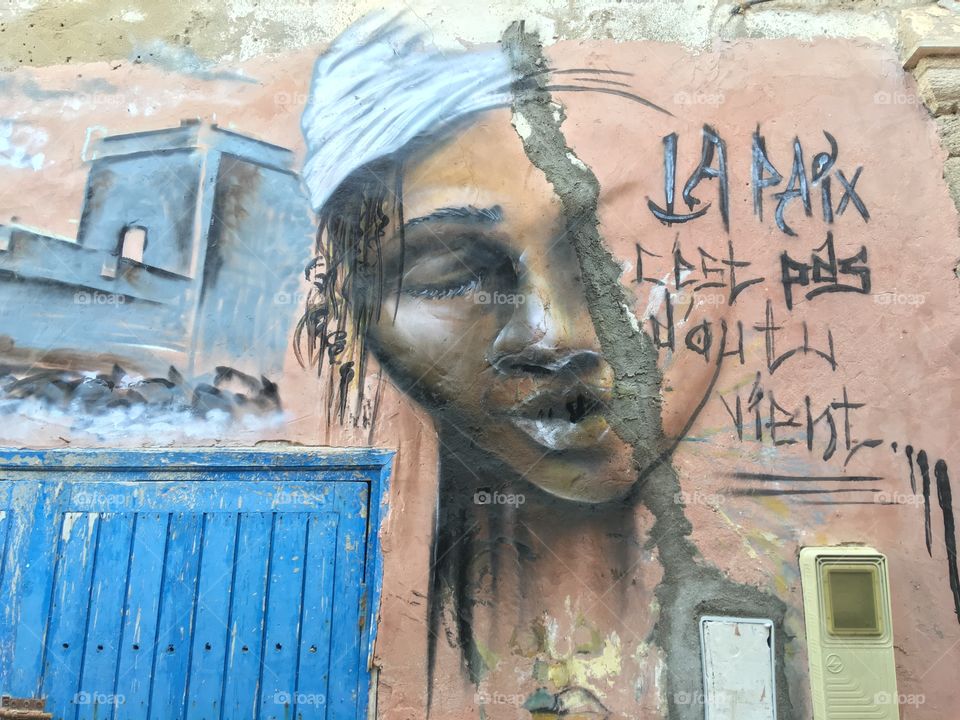 Beautiful street art in Essouria 