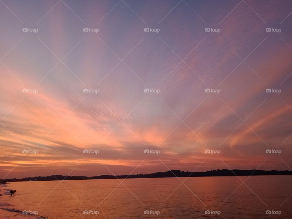 Changi village beach sunset vibes