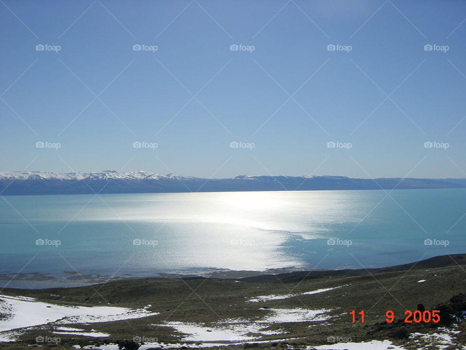 Beautiful lake. This a lake in The National Park Los Glaciares. Santa Cruz. Patagonia Argentina