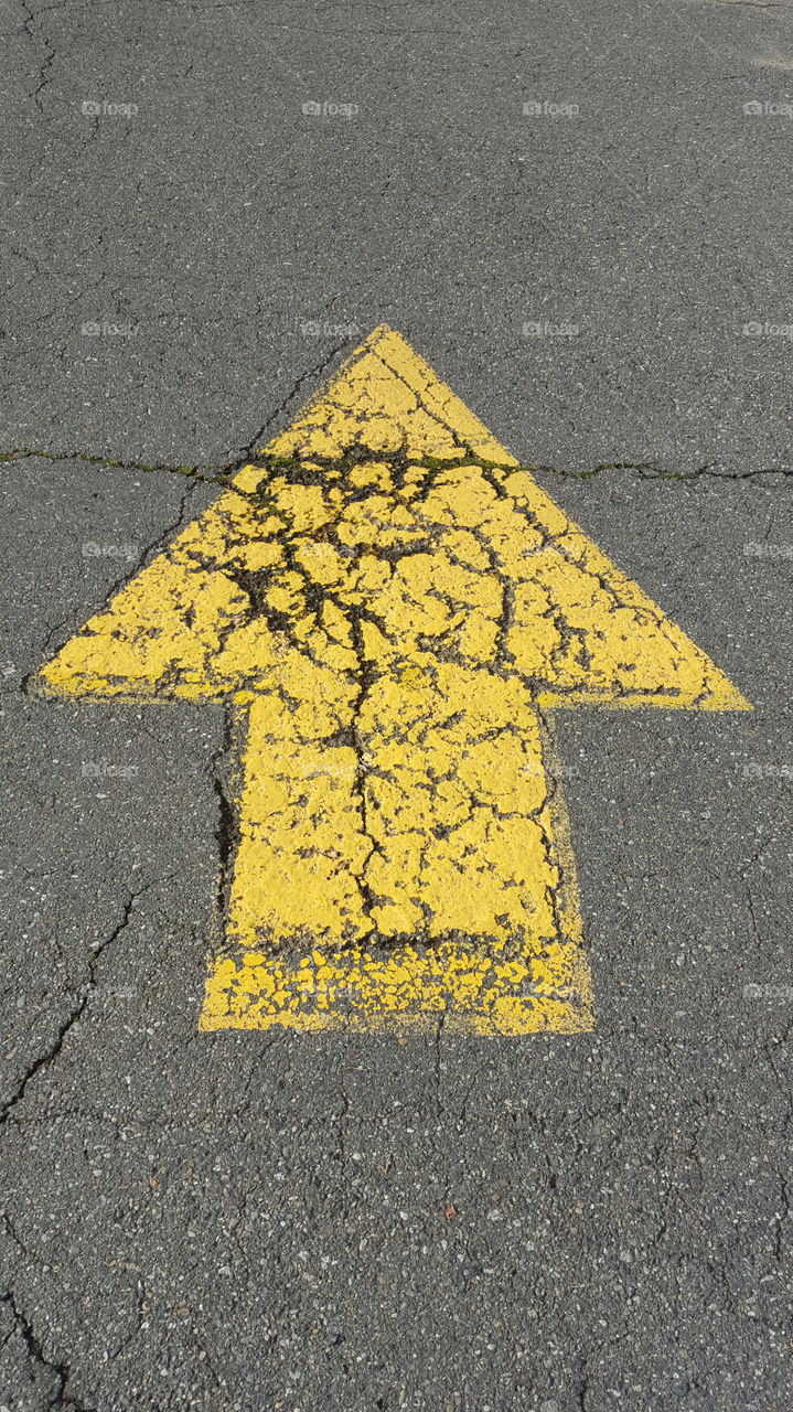 a street arrow fading