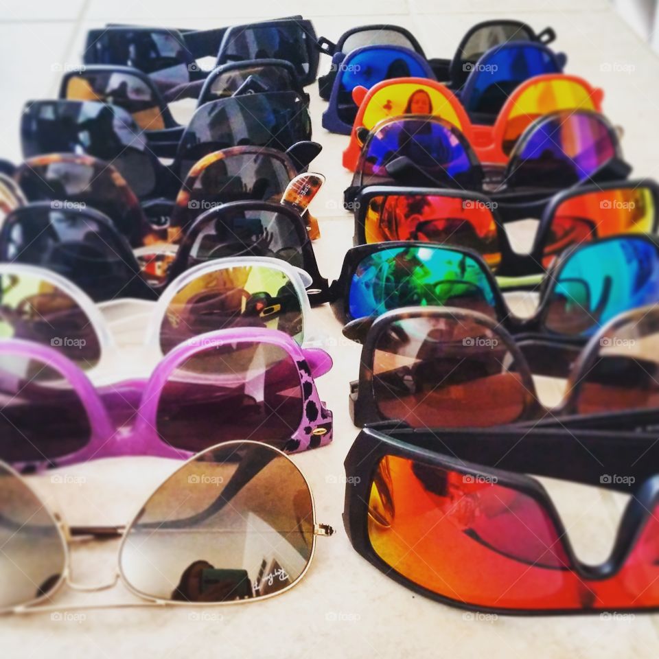 sunglasses. collection of sunglasses