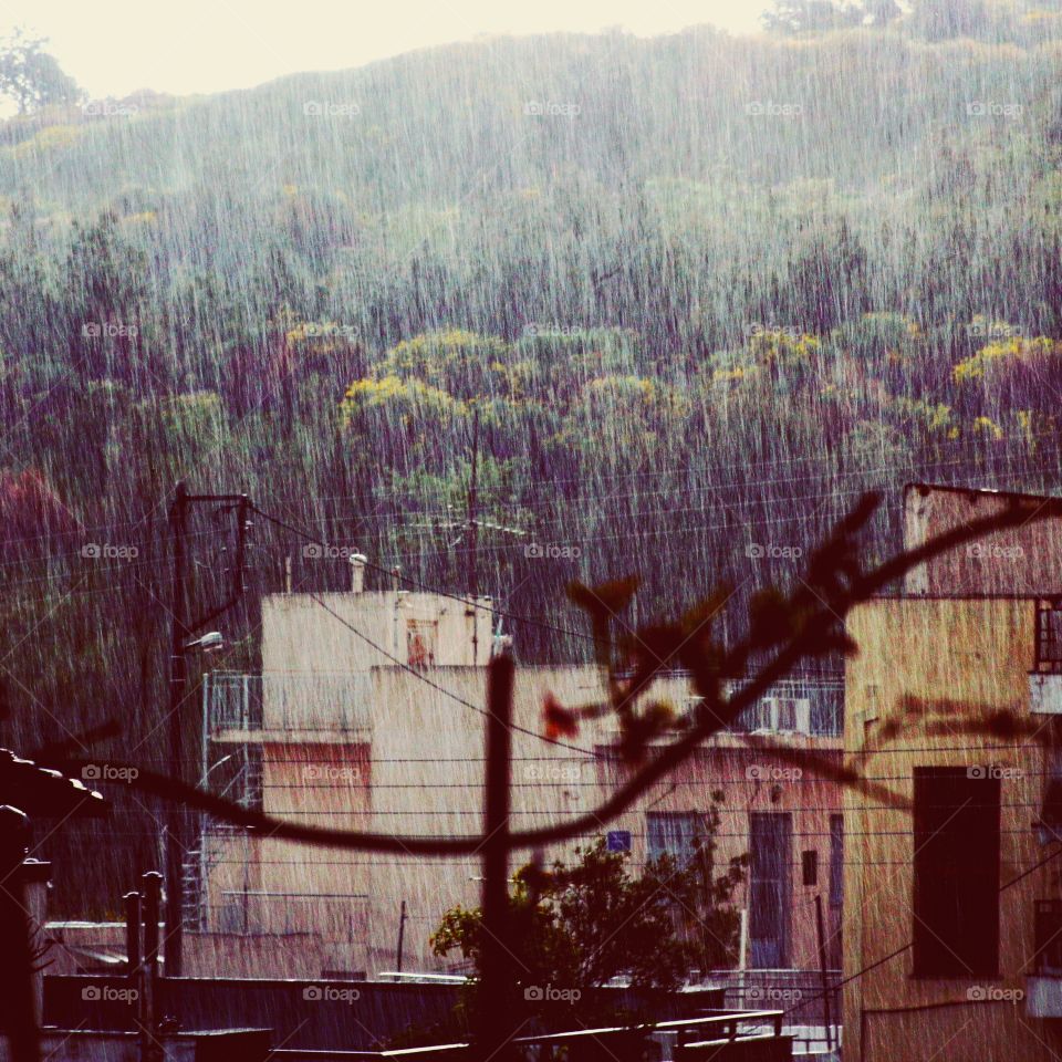 Raining in the city