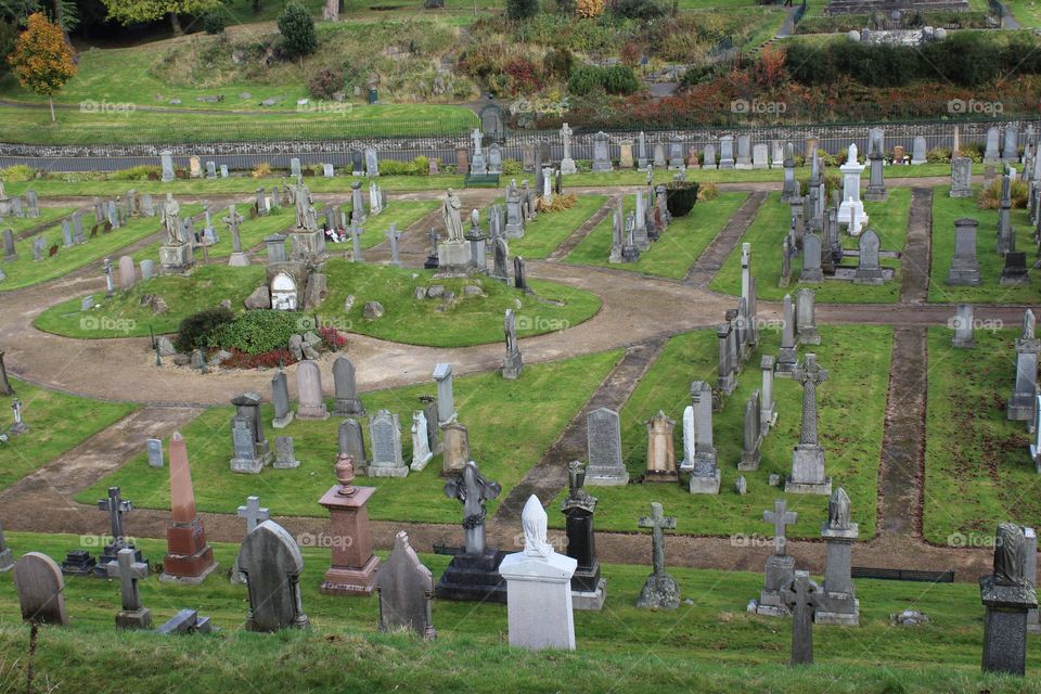 Old Scottish graveyard