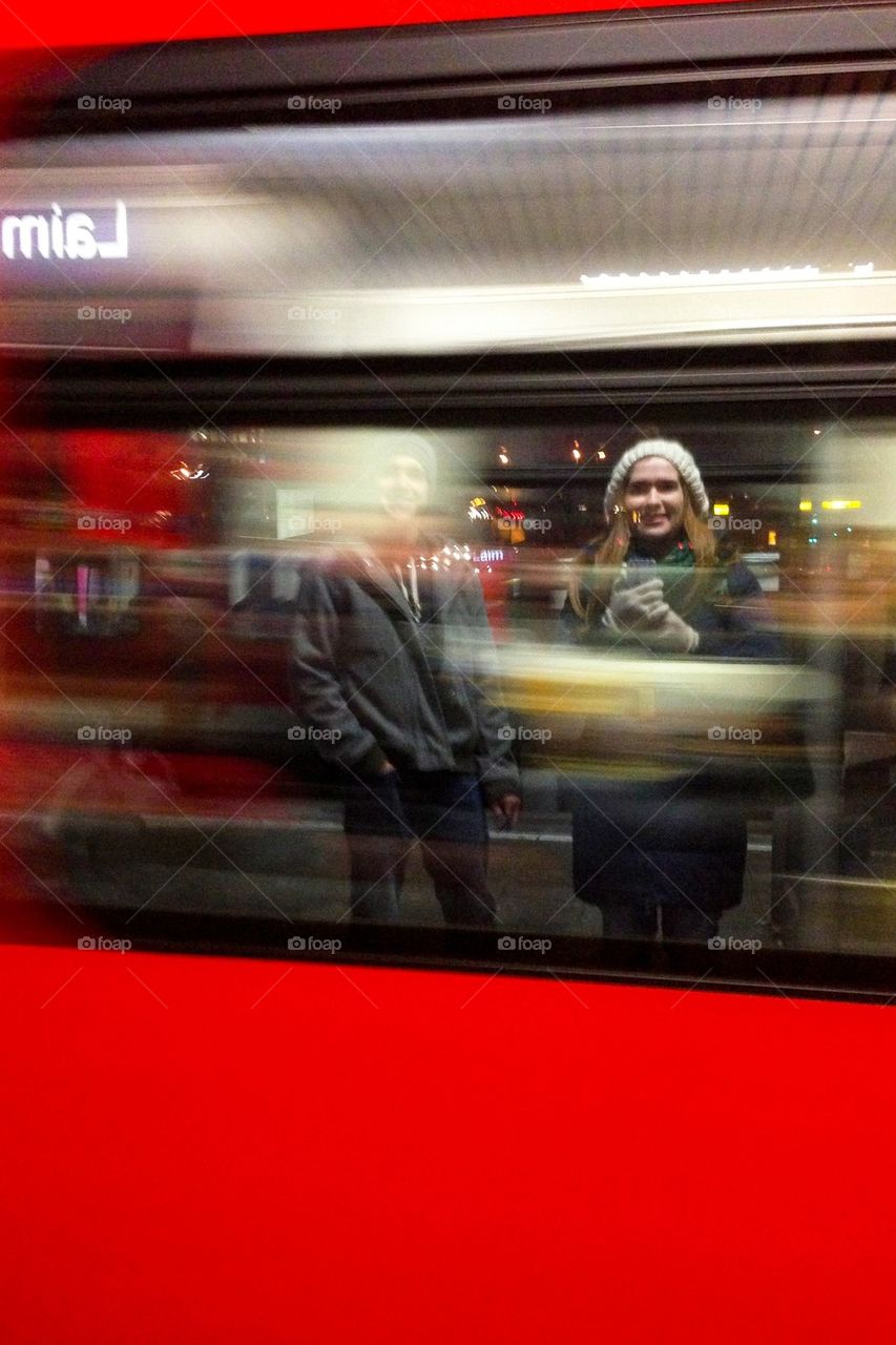 Reflection in the train