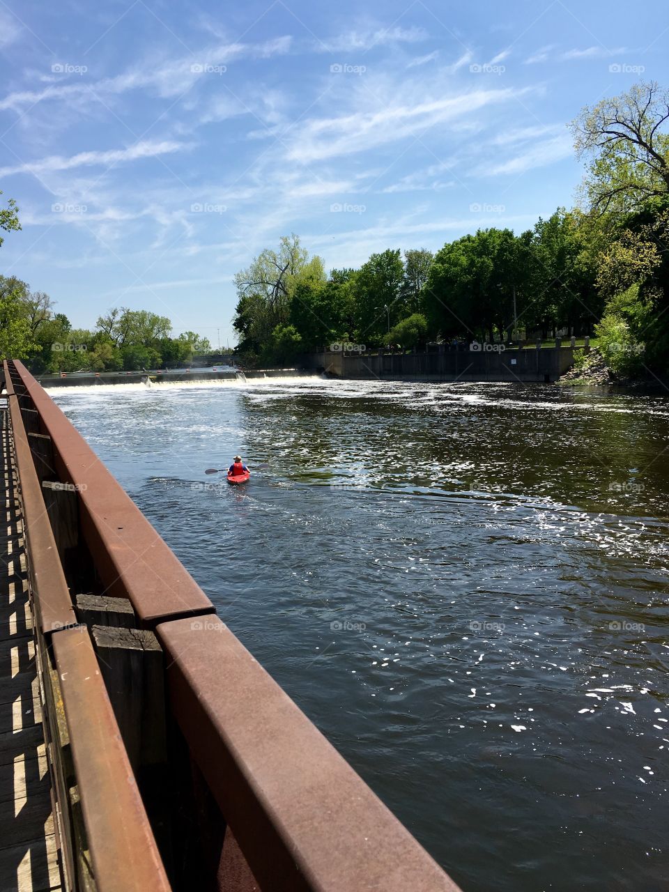 Kayaking on River 