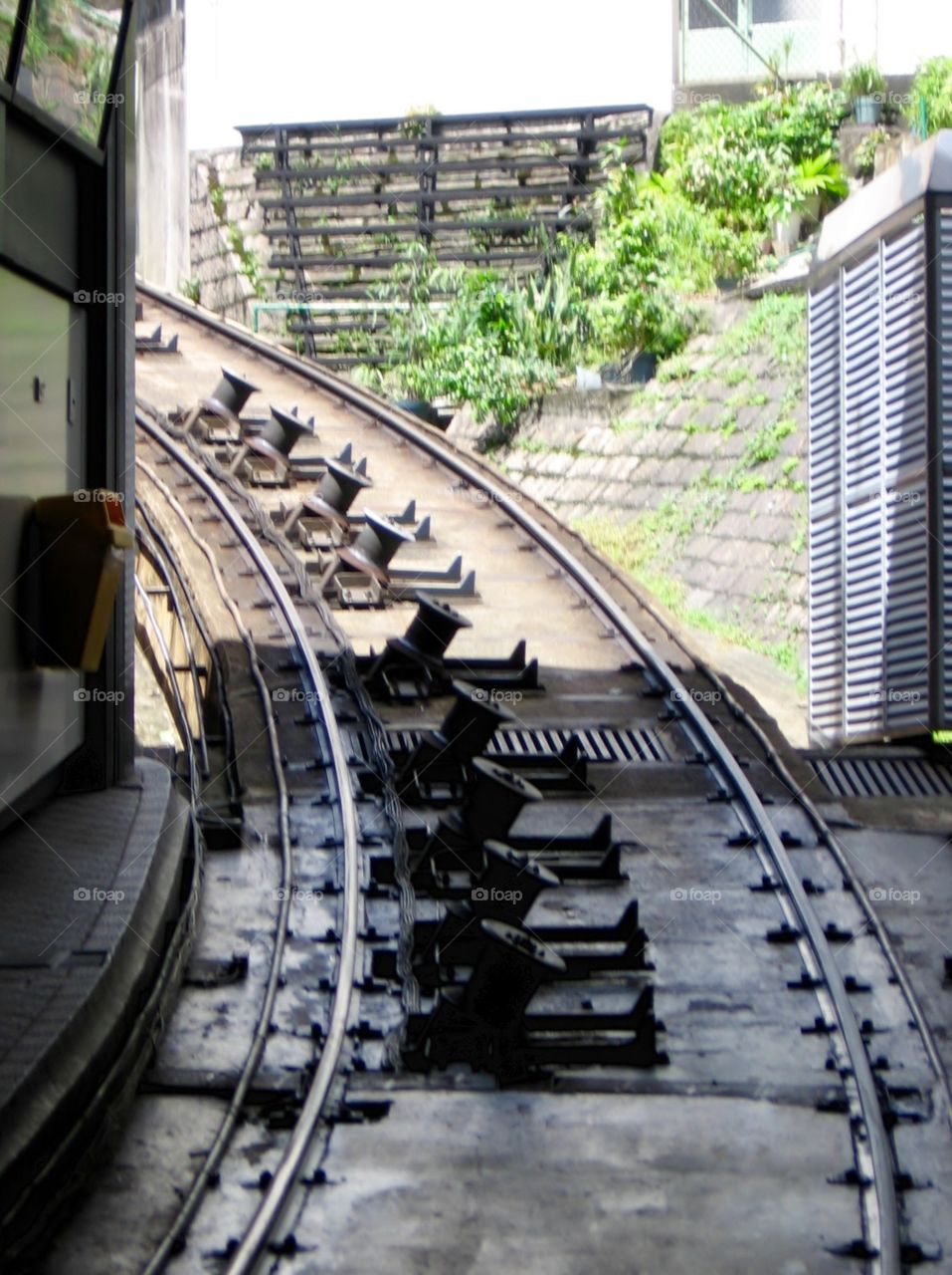 Victoria Peak. Funicular Tracks 