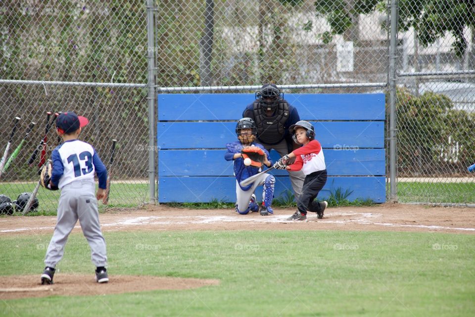 baseball game in play