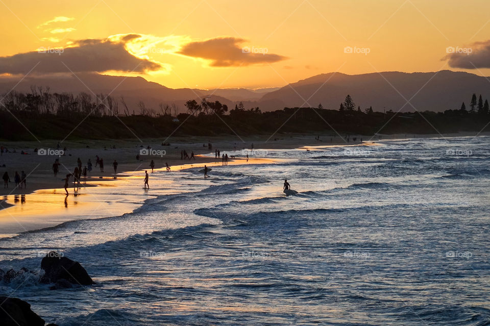 Sunset in beautiful Byron Bay, Australia 