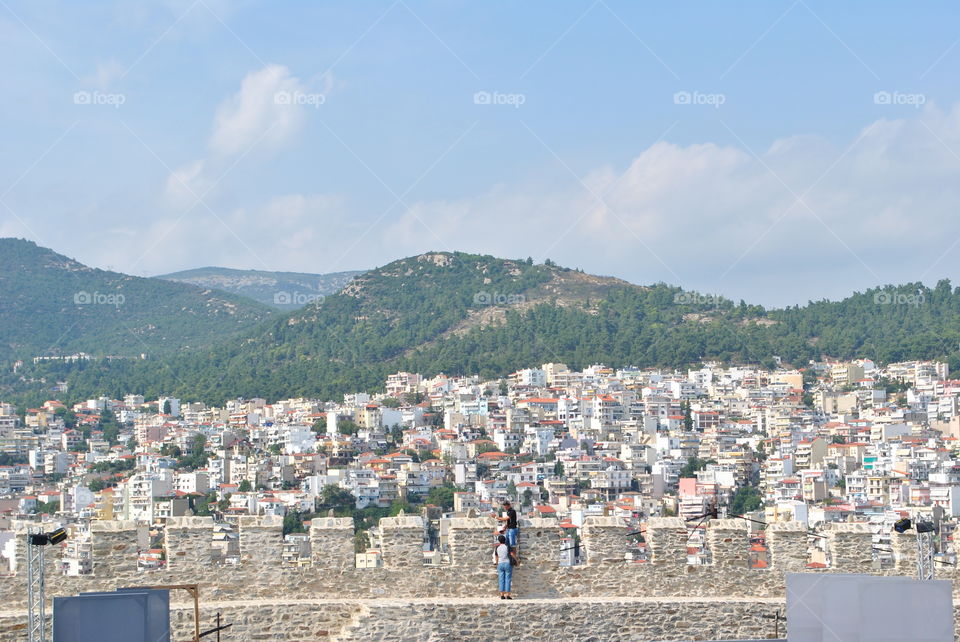 A beautiful view of the city of Kavala, Greece