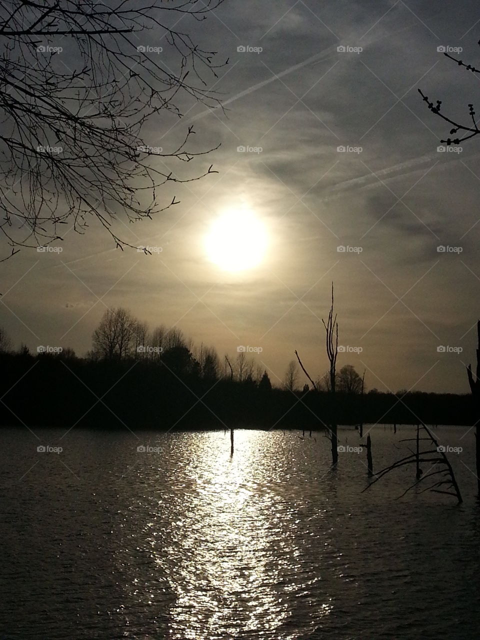 beautiful sunset view. amazing sunset