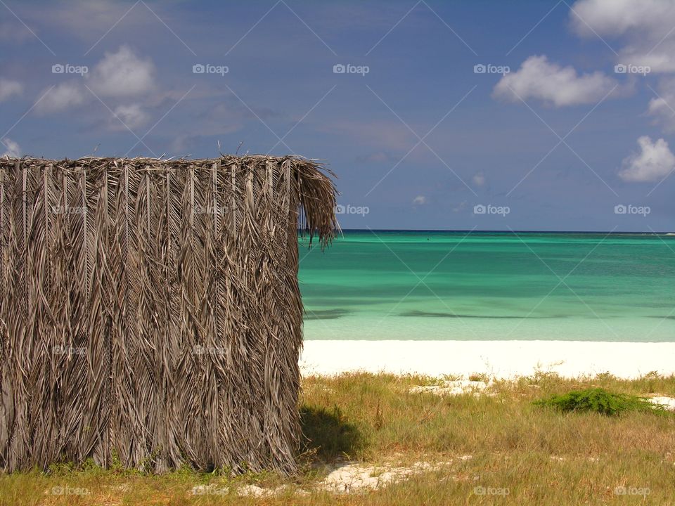 windshield in Caribbean beach