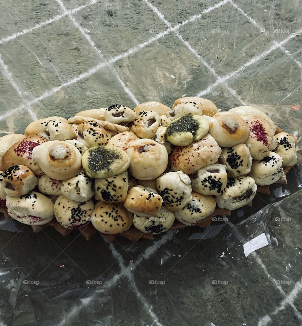 Mixed pastries with soft drink