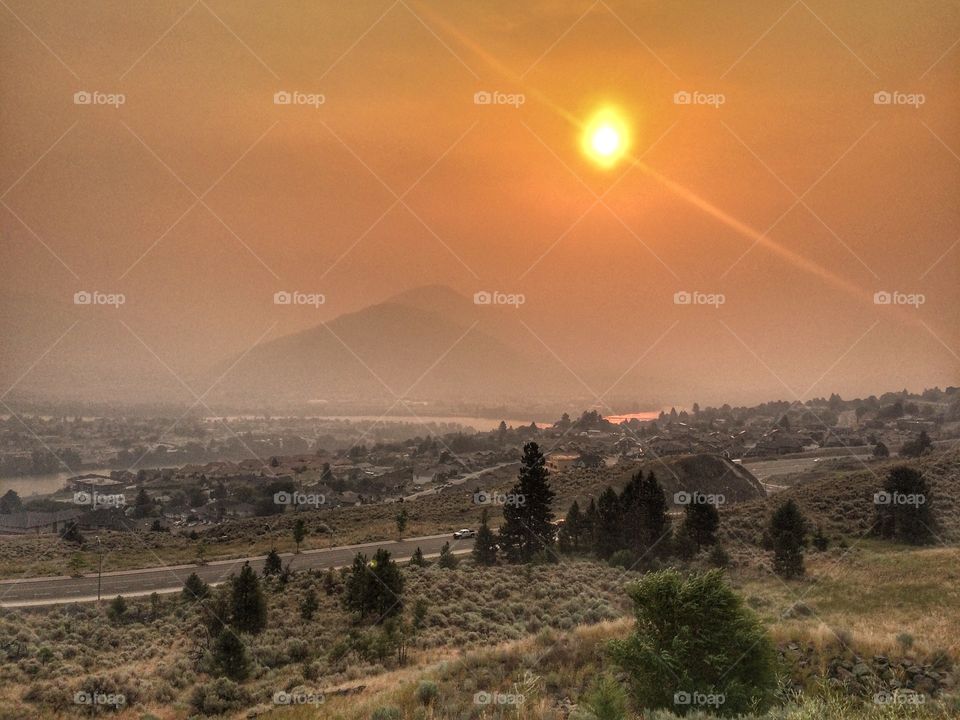 Smokey city view of Kamloops! 