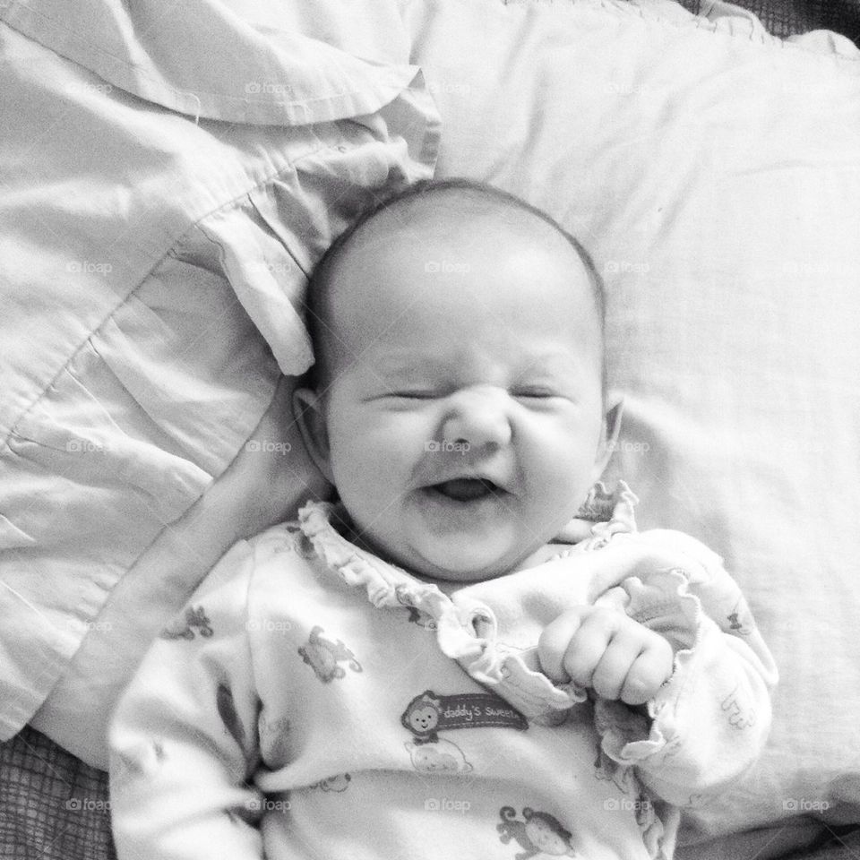 Laughing infant