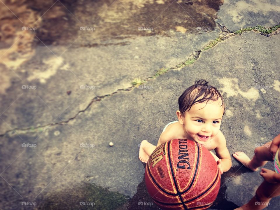 Basketball in the rain