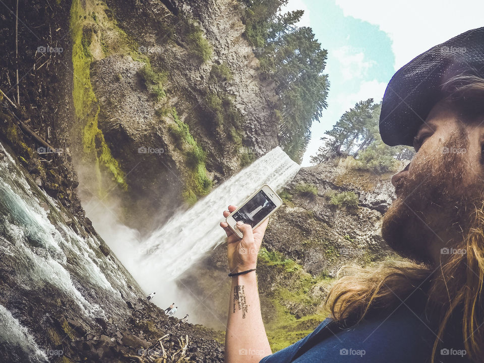 Water, Rock, Outdoors, Travel, Waterfall