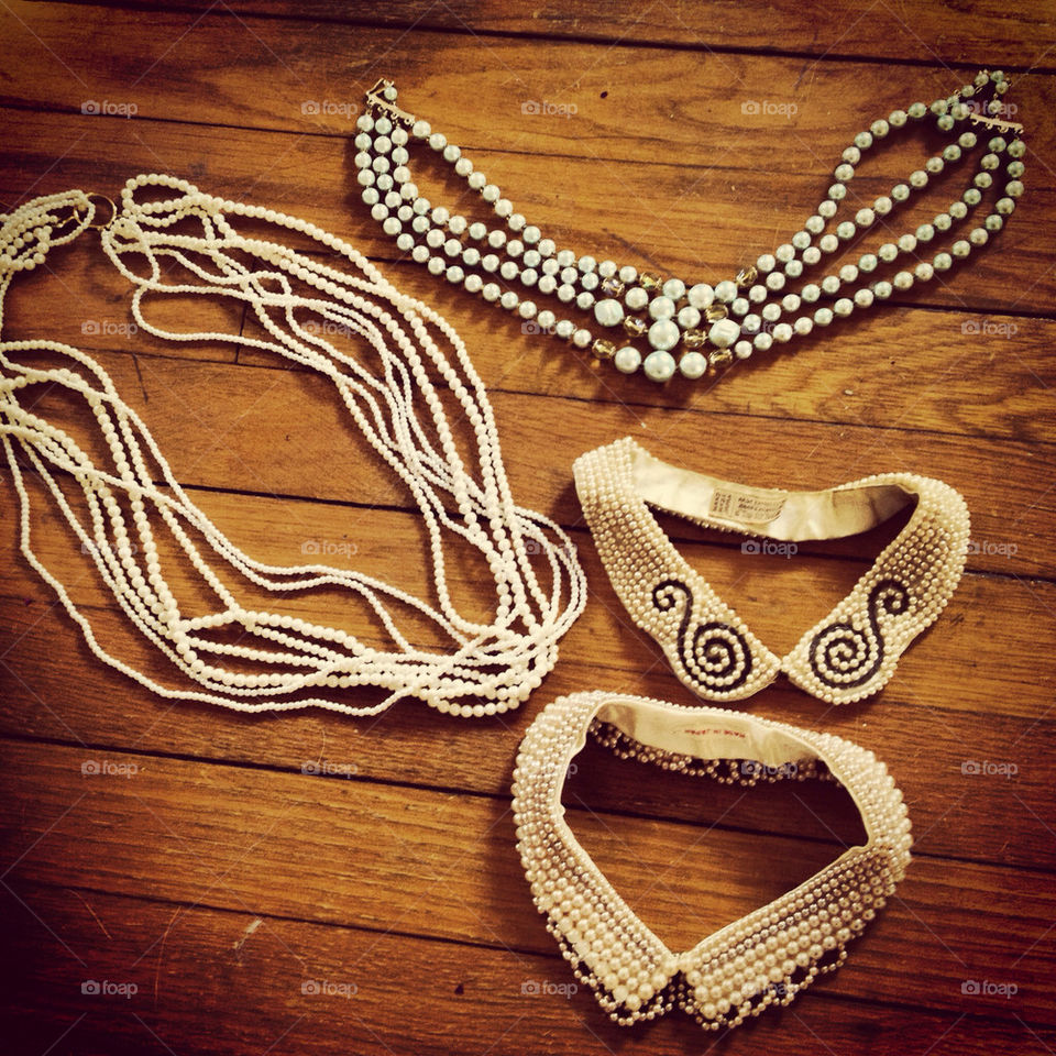 vintage necklace pearls collar by megangardner