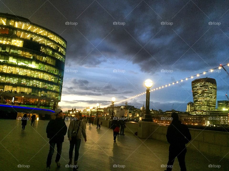 City, Travel, Bridge, Evening, Architecture