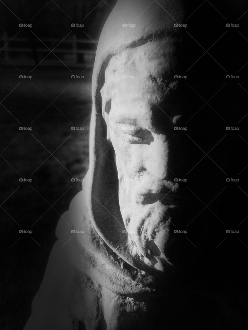 St Fiacre Patron saint garden yard statue