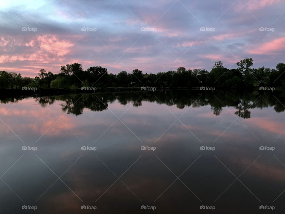 Beautiful Evening, Holiday Lake, Lafayette County, Missouri, USA