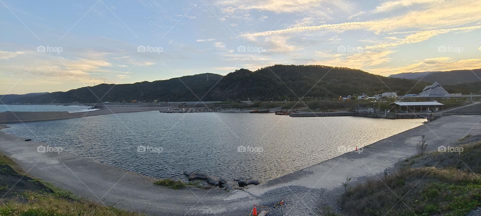 Dawu fishing Port with sediment accumulation