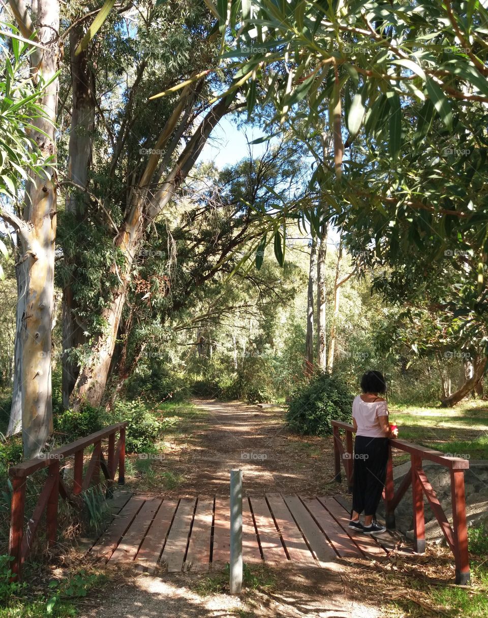 Relaxing under the trees!