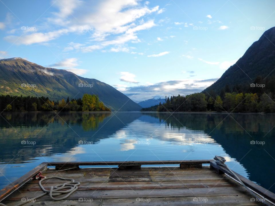 Reflections on idyllic lake