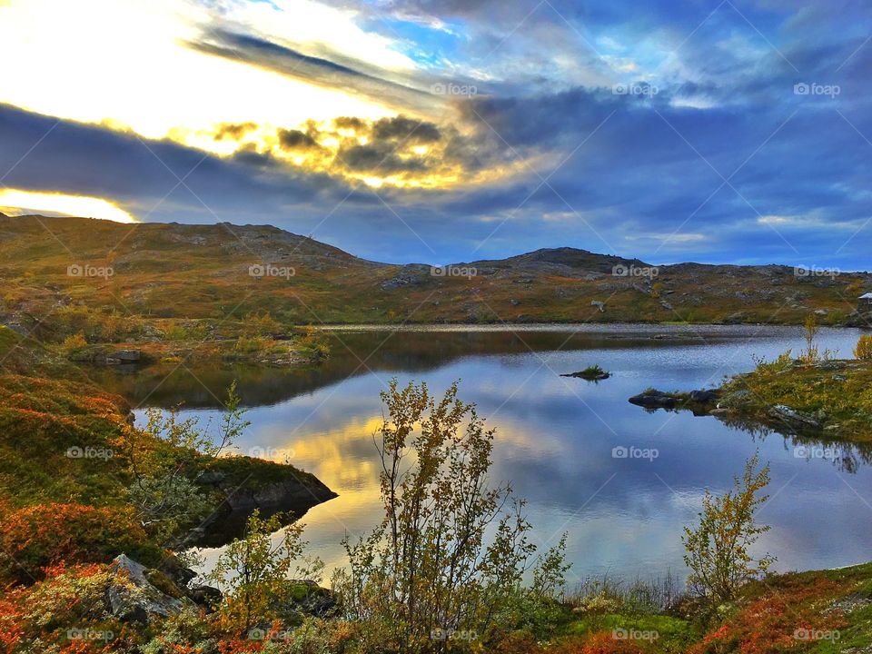 The lake at Litjetind in Håkvik, Narvik. 