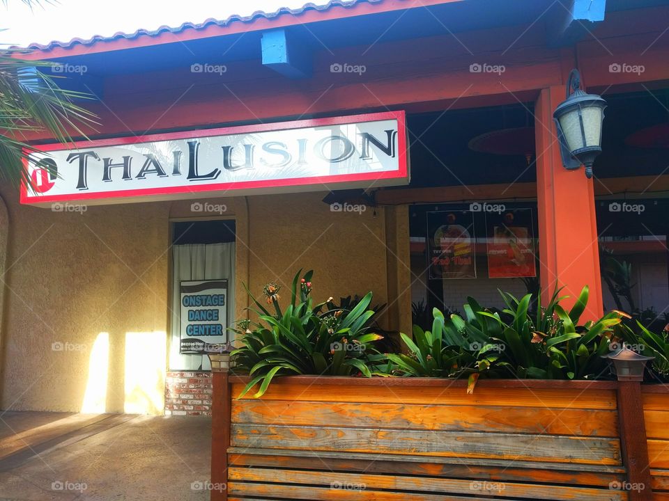 ThaiLusion Restaurant Sign and Garden
