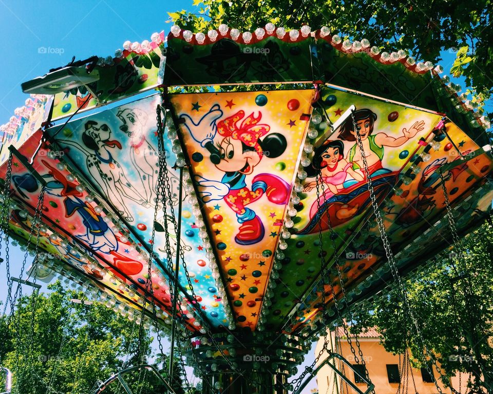 Colourful carnival ride