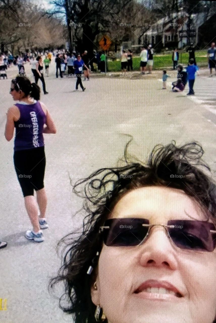 Selfie while at road race, keeping time was my job.