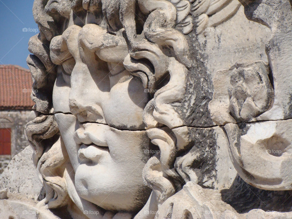 face statue stone medusa by emmam