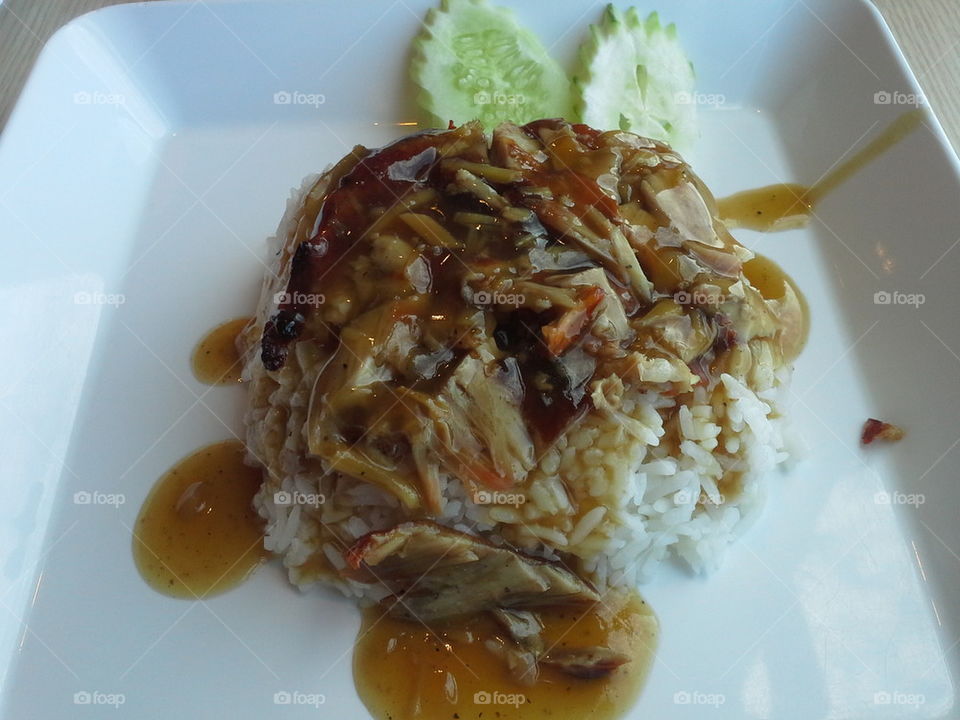 Asian style BBQ Roast Duck over Rice