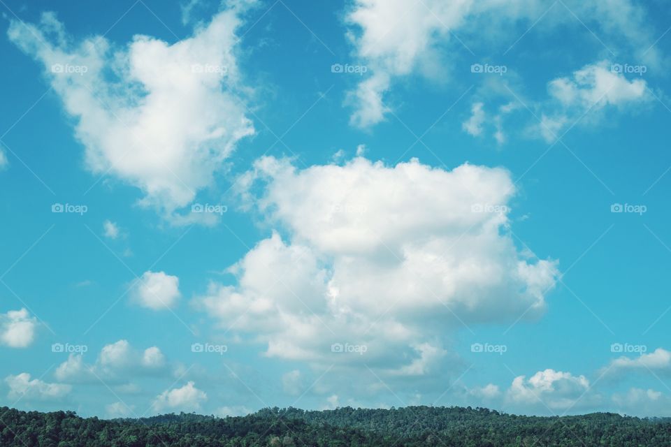 Cloudy and blue sky in nature