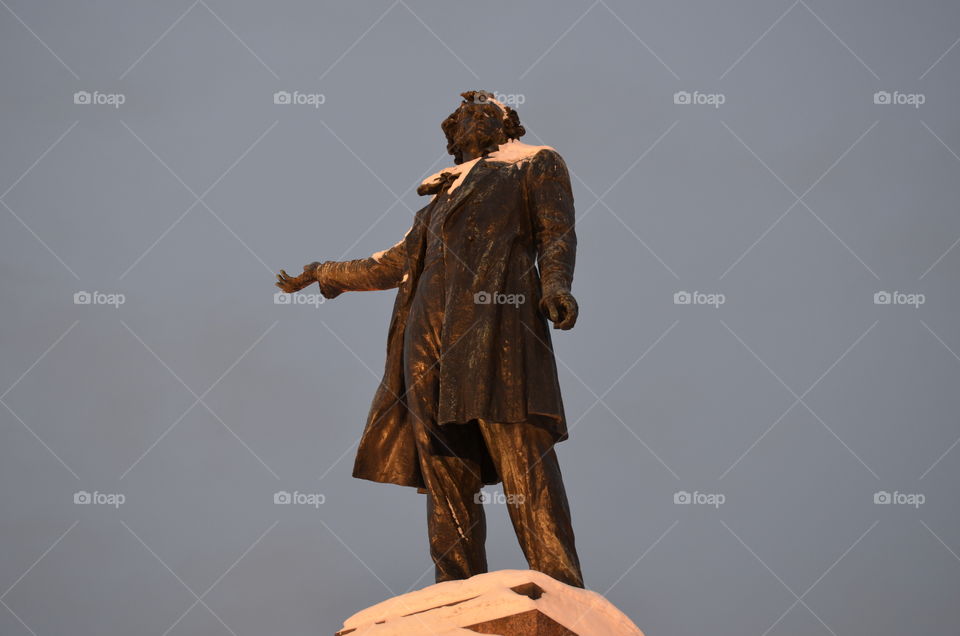 Low angle view of statue