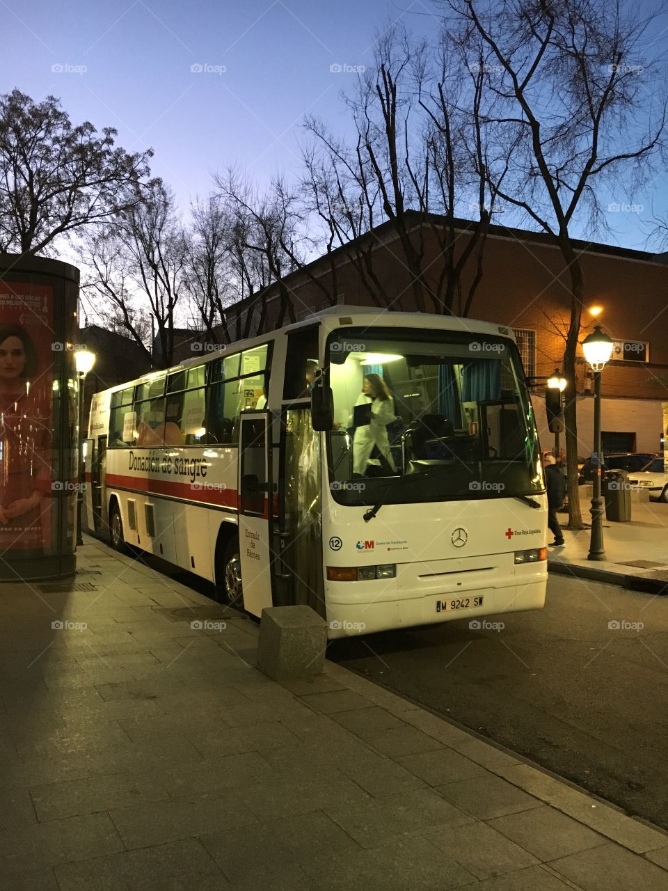 Red Cross blood donation bus