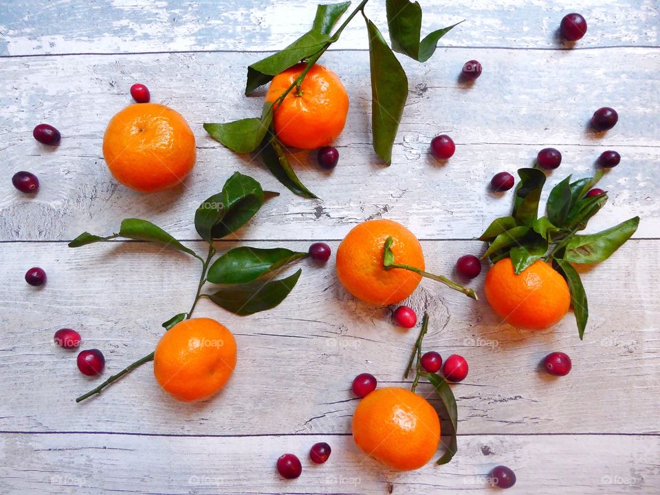 Exotic fruits on wood