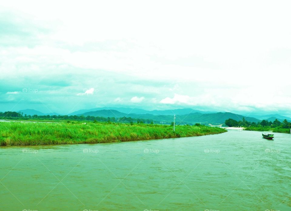 Golden Triangle View of Myanmar Thailand and Laos borders