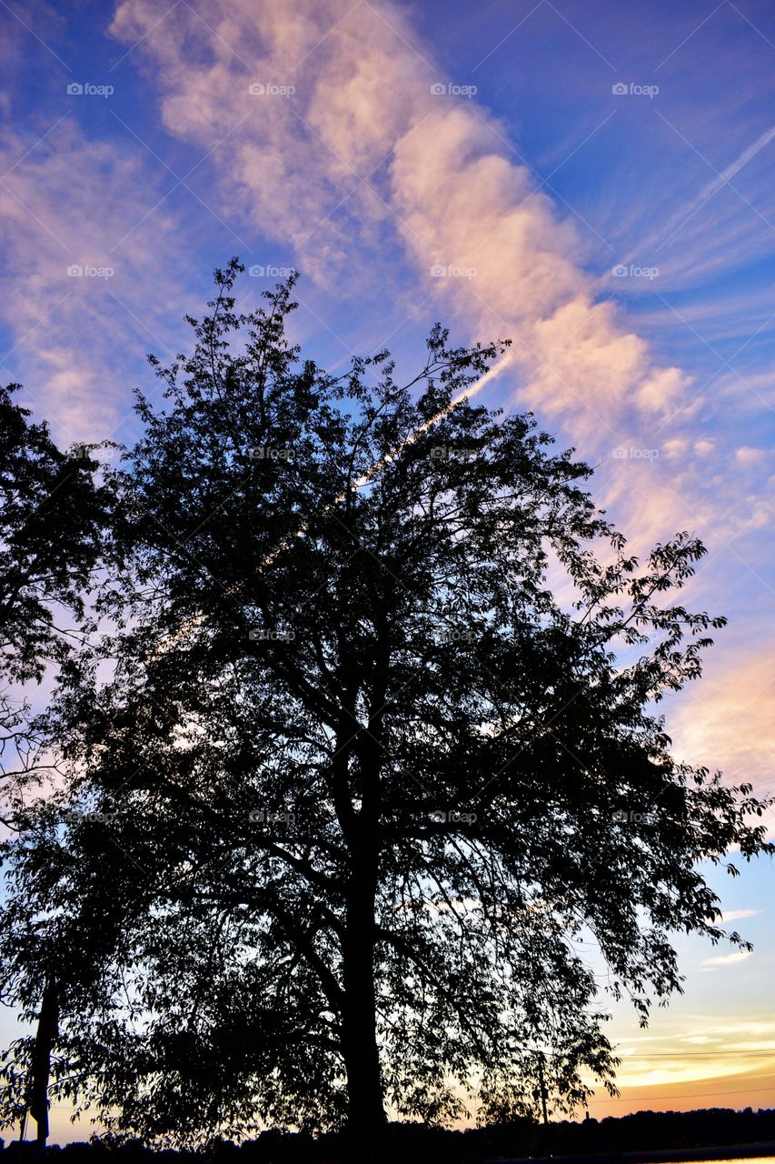 Beautiful sunset view in Indiana 