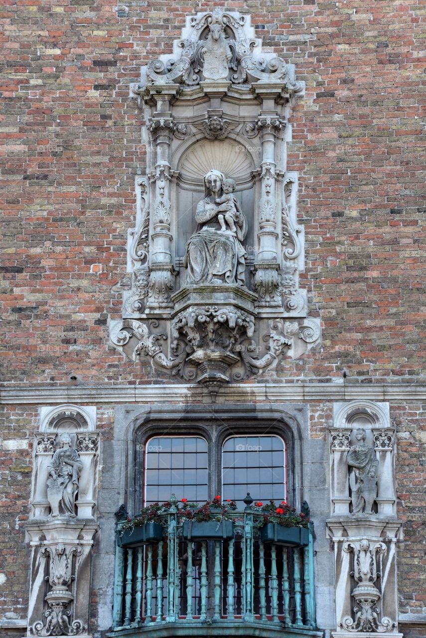 The facade of an old building