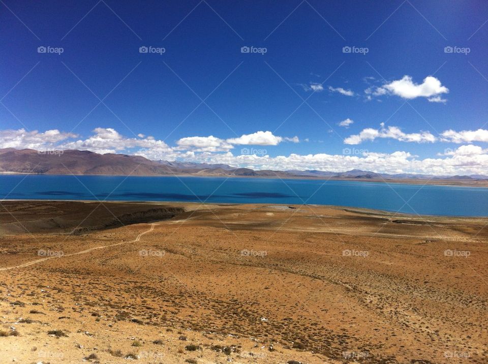 The saint lake in Tibet 