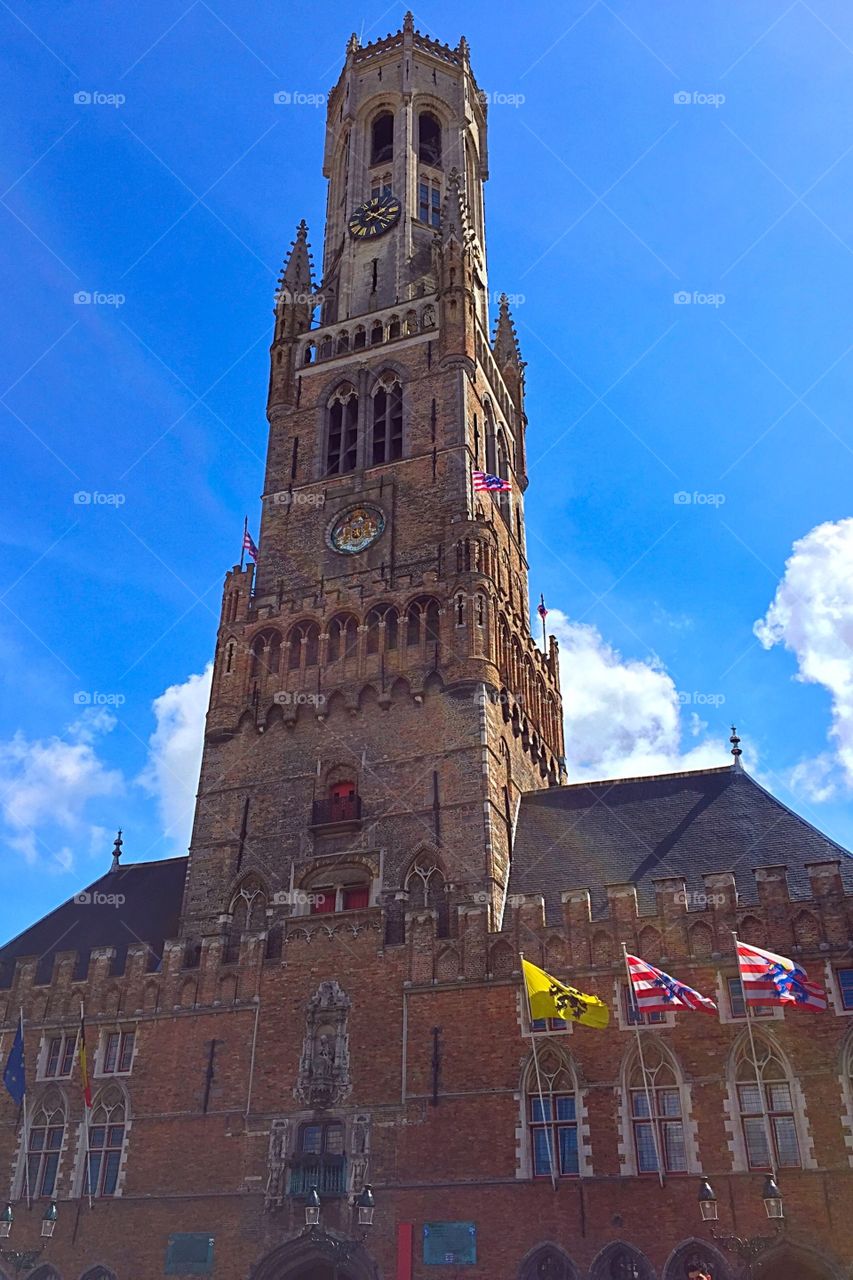 Looking Up. Beautiful Building in Brugge