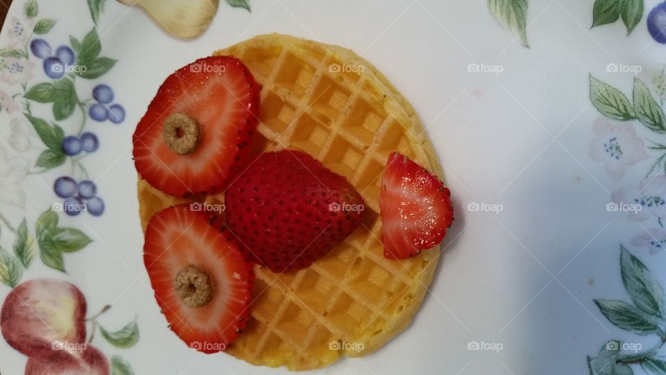 waffle with a face