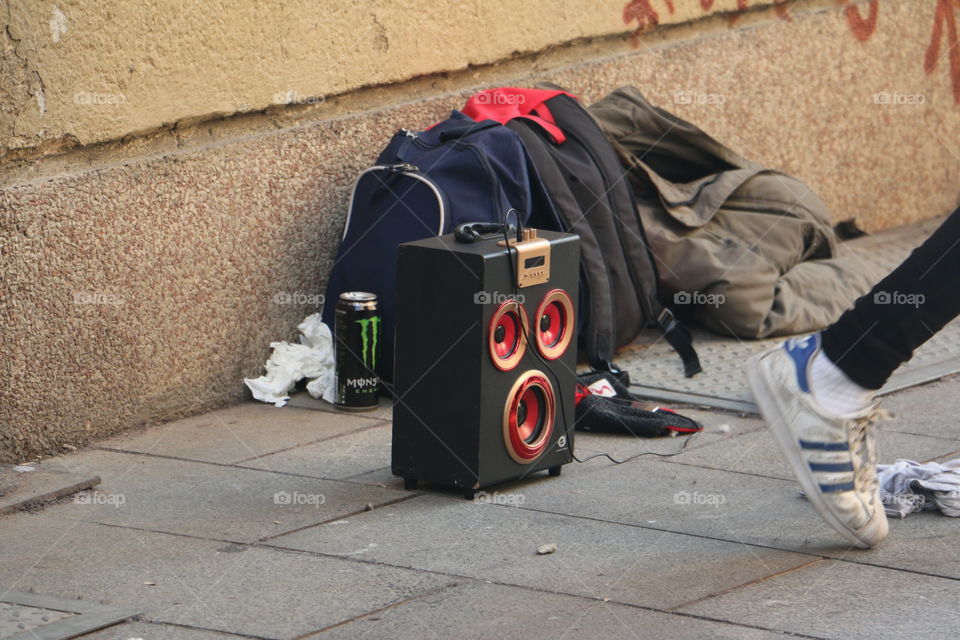 Street, Luggage, People, Offense, Urban