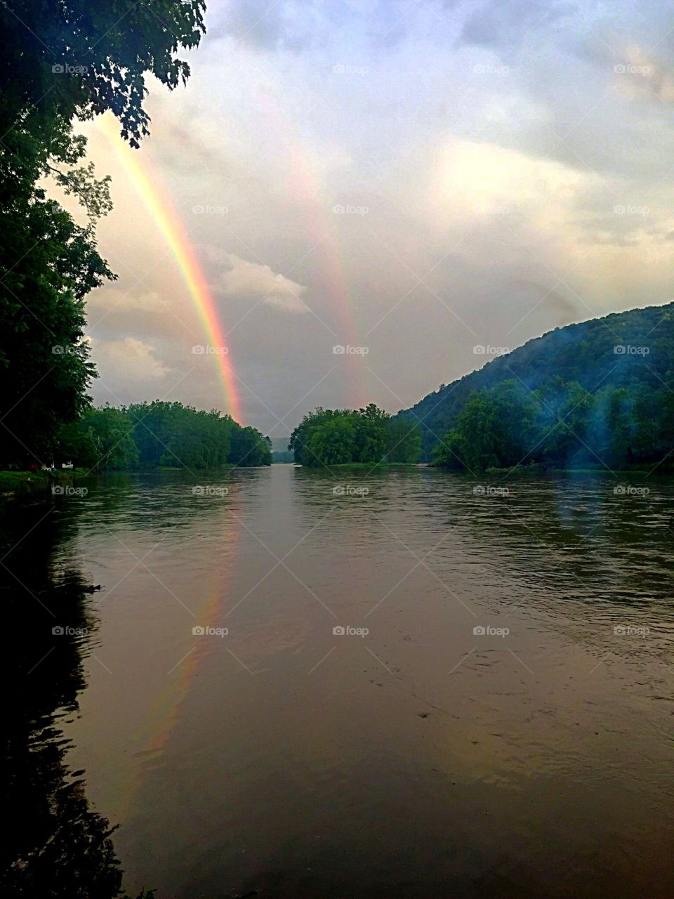 Double rainbow over the Allegheny River 